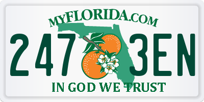FL license plate 2473EN
