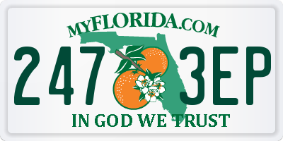 FL license plate 2473EP