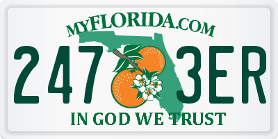 FL license plate 2473ER