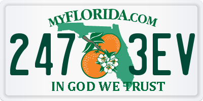 FL license plate 2473EV