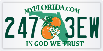 FL license plate 2473EW