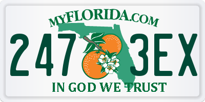 FL license plate 2473EX