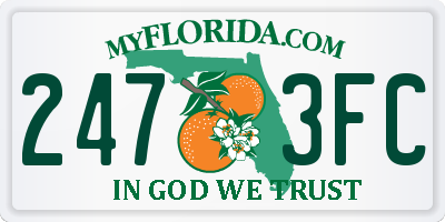 FL license plate 2473FC