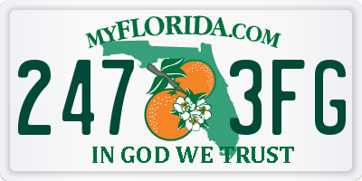 FL license plate 2473FG