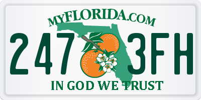 FL license plate 2473FH