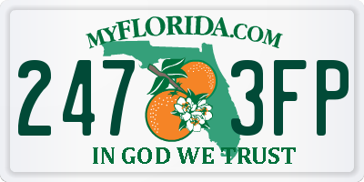 FL license plate 2473FP
