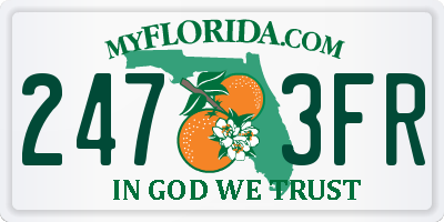 FL license plate 2473FR