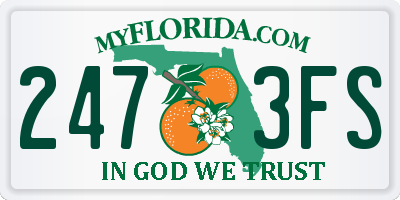 FL license plate 2473FS