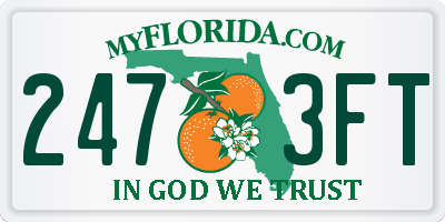 FL license plate 2473FT