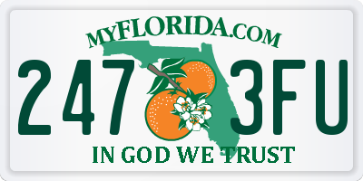 FL license plate 2473FU