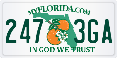 FL license plate 2473GA