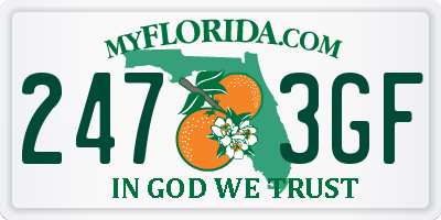 FL license plate 2473GF
