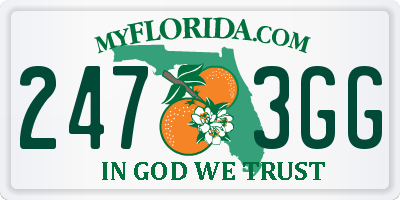 FL license plate 2473GG