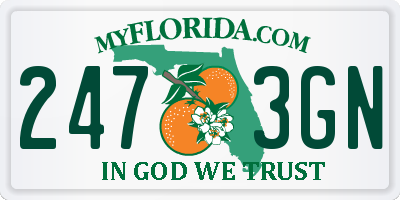 FL license plate 2473GN