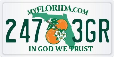 FL license plate 2473GR
