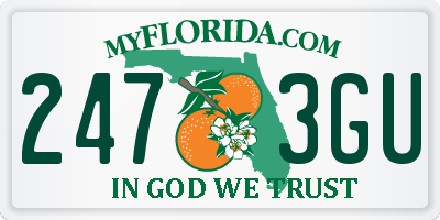 FL license plate 2473GU