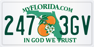 FL license plate 2473GV