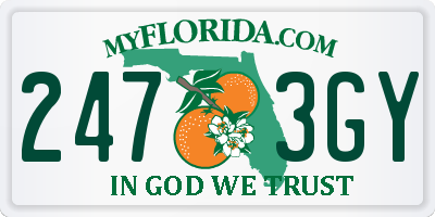 FL license plate 2473GY