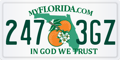 FL license plate 2473GZ