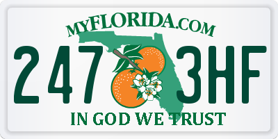 FL license plate 2473HF