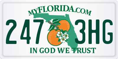 FL license plate 2473HG