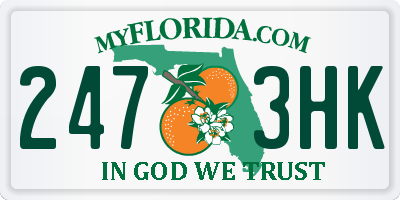 FL license plate 2473HK