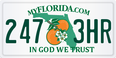 FL license plate 2473HR