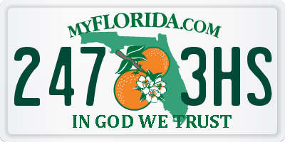 FL license plate 2473HS
