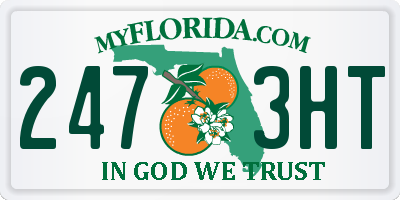 FL license plate 2473HT