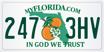 FL license plate 2473HV