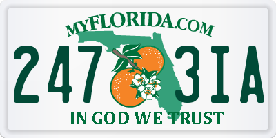 FL license plate 2473IA
