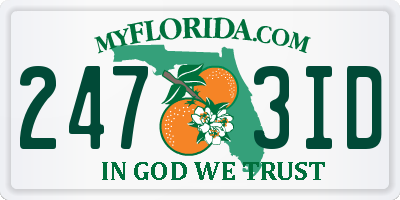 FL license plate 2473ID