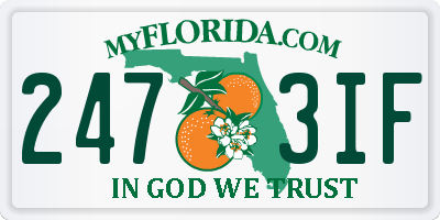 FL license plate 2473IF