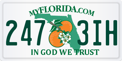 FL license plate 2473IH