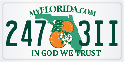 FL license plate 2473II