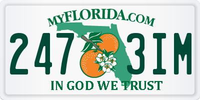 FL license plate 2473IM