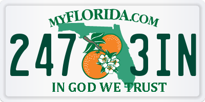 FL license plate 2473IN