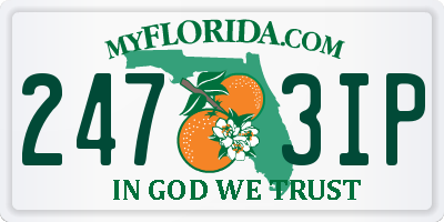 FL license plate 2473IP