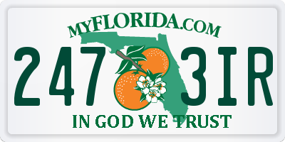 FL license plate 2473IR