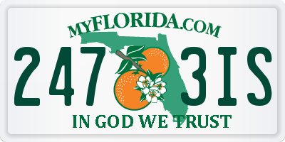 FL license plate 2473IS