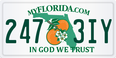 FL license plate 2473IY