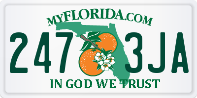 FL license plate 2473JA