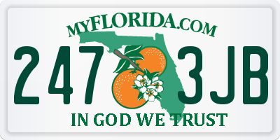 FL license plate 2473JB