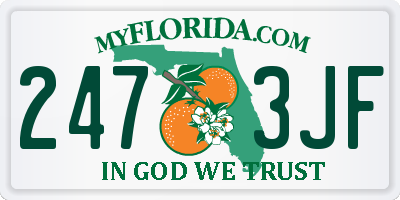 FL license plate 2473JF