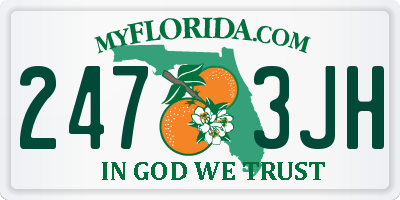 FL license plate 2473JH