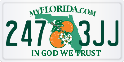 FL license plate 2473JJ