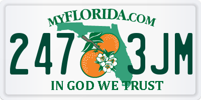 FL license plate 2473JM