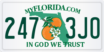 FL license plate 2473JO