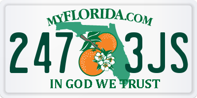 FL license plate 2473JS