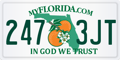 FL license plate 2473JT